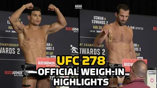 UFC 278 Weigh-In Highlights | MMA Fighting