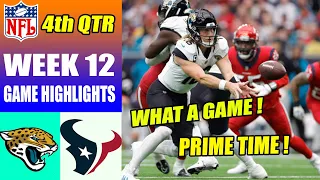 Jacksonville Jaguars vs Houston Texans Week 12 FULL 4th QTR (11/26/23) | NFL Highlights 2023