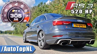 520HP AUDI RS3 Eventuri 0-305KM/H ACCELERATION & SOUND by AutoTopNL