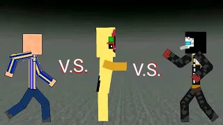 SCP-173 Vs SCP-3008-2 Vs SCP-049 | Dc2 Animation