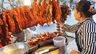 Top Crispy Roast Pork, Roast Ducks and Braised Pork Master In Phnom Penh - Cambodia Street Food