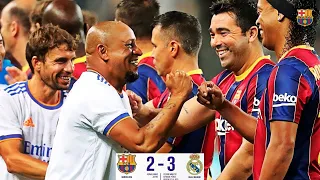 Barca Legends vs Real Madrid Legends 2-3 | Full Highlights with english commentary |