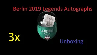 Berlin 2019 Legends Autographs Unboxing (3x).Открытие капсул с наклейками Berlin 2019 автографы(3x).