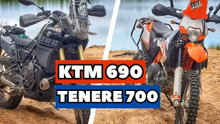 Tenere 700 trails with KTM 690 R