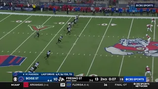 Fresno State kick return TD on LAST PLAY of first half vs Boise State