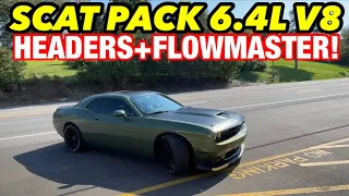 2018 Dodge Challenger Scat Pack 6.4L HEMI V8 DUAL EXHAUST w/ LONG TUBE HEADERS & FLOWMASTER SUPER 10