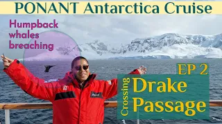 I survived CROSSING DRAKE PASSAGE and saw humpback whales breaching! | EP2