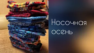 Осенние носочки/комбинирование остатков/носочный сток/вязание