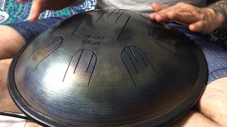 New STEEL TONGUE DRUM D Kurd (handpan | steel drum | tank drum) by NovaDrum