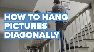 How to Hang and Align Pictures on a Wall or Diagonally on a Staircase