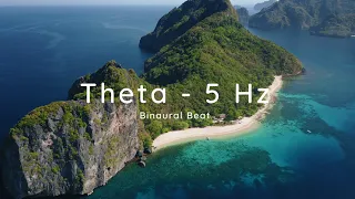 1 hour of pure Theta tone (5hz) | Frequency for relax | Inner peace, Emotional healing