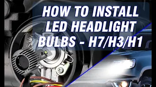 How to install led headlight bulbs - H7/H3/H1 - Novsight Auto Lighting