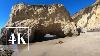 ASMR 🎧 Malibu El Matador State Beach 🏖 3D Binaural Ocean Wave Sound 🌊 4K Beach Walk 📽