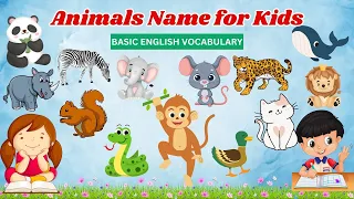 Learn New Animals - Wild Animals and Pictures - Farm Animal Name in English - Domestic Animals Name