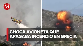 Se estrella avión que combatía incendio en Grecia