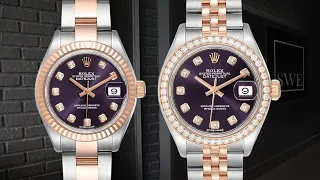 Rolex Datejust Steel Rose Gold Aubergine Dial Ladies Watch 279171 / 279381 | SwissWatchExpo