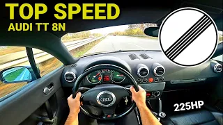 AUDI TT 8N TOP SPEED, 0-200KM/H on GERMAN AUTOBAHN / POV drive