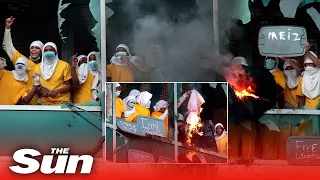 St. Louis jail inmates set fires and break out windows to protest ‘unsafe’ Covid conditions