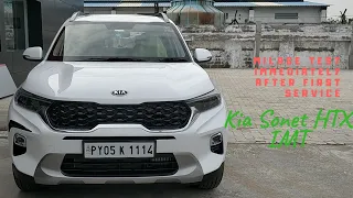 Kia Sonet HTX IMT , Milage test after the first service