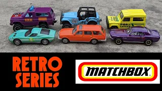 2020 Matchbox  Retro Series - Mustang GT, Lamborghini Miura, JEEP 4x4, Chevy Blazer & More!