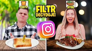 FILTRY z INSTAGRAMA DECYDUJĄ CO JEMY przez 24H! 😱