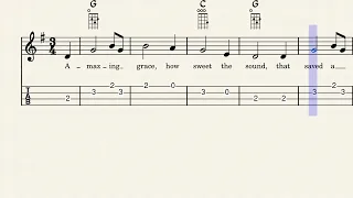 Amazing Grace - Easy Ukulele Sheet Music with Tabs & Chords