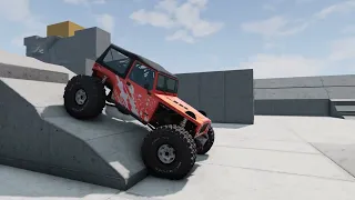 BeamNG rock crawler suspension test