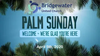 April 5th, 2020 - Bridgewater United Church Service