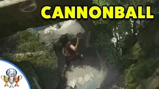 Uncharted The Lost Legacy - Cannonball Trophy - An Impressive Cliff Dive Near Old Railroad Tracks