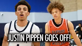 Justin Pippen Unleashes His Best Performance In Rivalry Sierra Canyon vs Harvard-Westlake!
