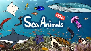 NEW Sea animals | What kind of animals lives under the sea? | Kids Draw