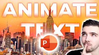 How To ANIMATE TEXT behind buildings | PowerPoint Animation Tutorial