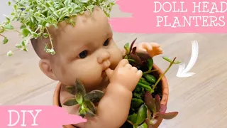 HOW TO MAKE DOLL HEAD PLANTERS / DIY DOLL HEAD PLANTER IDEAS / SIMPLE & EASY