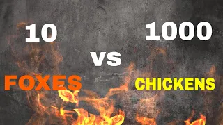 10 Foxes vs 1000 Chickens | Minecraft