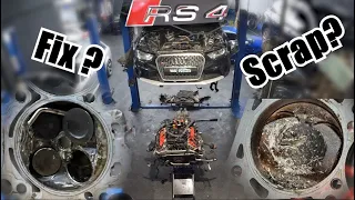 RS4 with broken spark plug has much worse damage than we thought, Worth repairing or sell as it is?