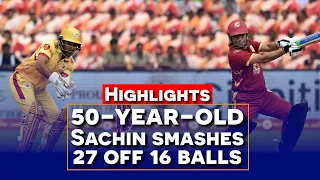 Watch: 50-year-old Sachin Tendulkar smashes 27 off 16 balls | One World One Family Cup
