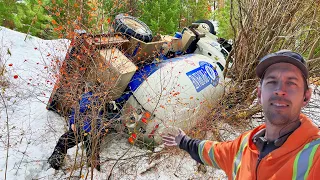 Loaded propane truck rolls over!