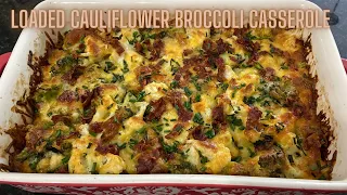 Loaded Cauliflower Broccoli Casserole - Keto-Friendly