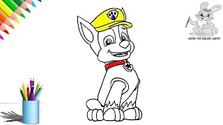 How To Draw A Police Dog  | New Beautiful Dog Drawing For Kids ‎@How To Draw Arts 