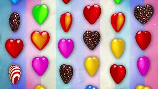 Фон сердечки разноцветные(3)-Футаж