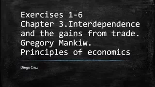 Exercises 1-6. Chapter 3. Interdependence and the gains from trade.