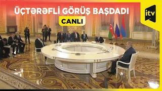 Moskvada İlham Əliyev, Vladimir Putin və Nikol Paşinyan görüşü keçirilir- CANLI
