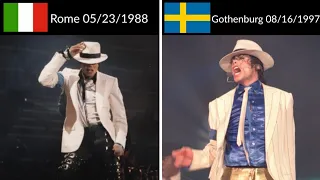 Michael Jackson| Comparison Smooth Criminal Rome 1988 VS Gothenburg 1997