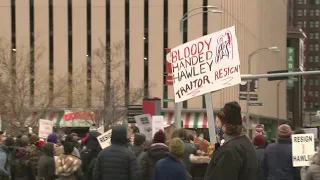 Protest held in St. Louis calling for Sen. Hawley to resign