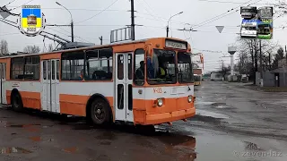 Черкаський тролейбус- Навчальна їзда майбутніх водіїв, ЗиУ-682ГН №У-01, №У-03, №У-04 24.01.2022