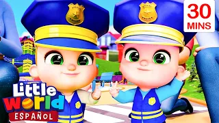 Juguemos A Ser Policías 🎤 Canciones Infantiles 🎶 Little World En Español 👶🏻🌎 Dibujos animados