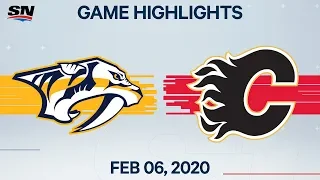 NHL Highlights | Predators vs Flames – Feb. 6, 2020