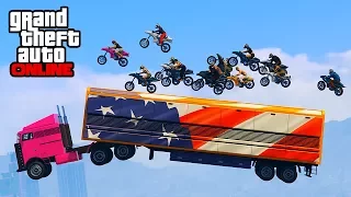 GUNRUNNING DLC! ROCKET BIKE GROUPS STUNTS! || GTA 5 Online || PC (Funny Moments)