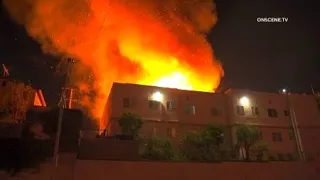Major Emergency Fire Destroys Buildings In Westlake District | Los Angeles