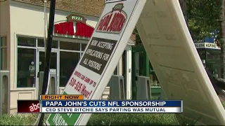 Papa John's is no longer the official pizza of the NFL after 'mutual decision' to end sponsorship
